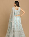 alt message - Mohey Women Graceful Light Blue Lehenga image number 3